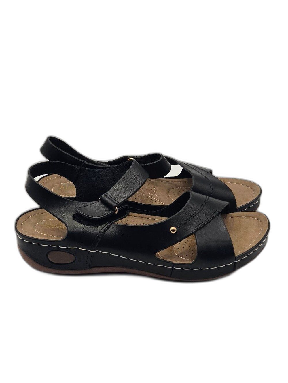 Alexis Leroy Ankle Strap Comfort Sole Open Toe Flat Women's Sandals Size 41